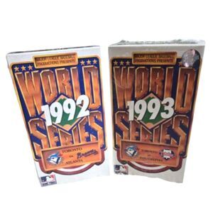 Official Toronto Blue Jays World Series VHS Set 1992 & 1993 MLB Baseball